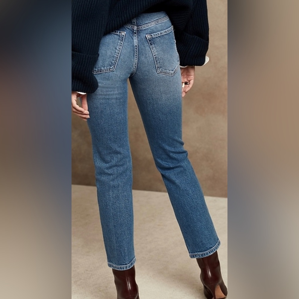 NWT Banana Republic Jeans High Rise Straight Ankle Size 27‎